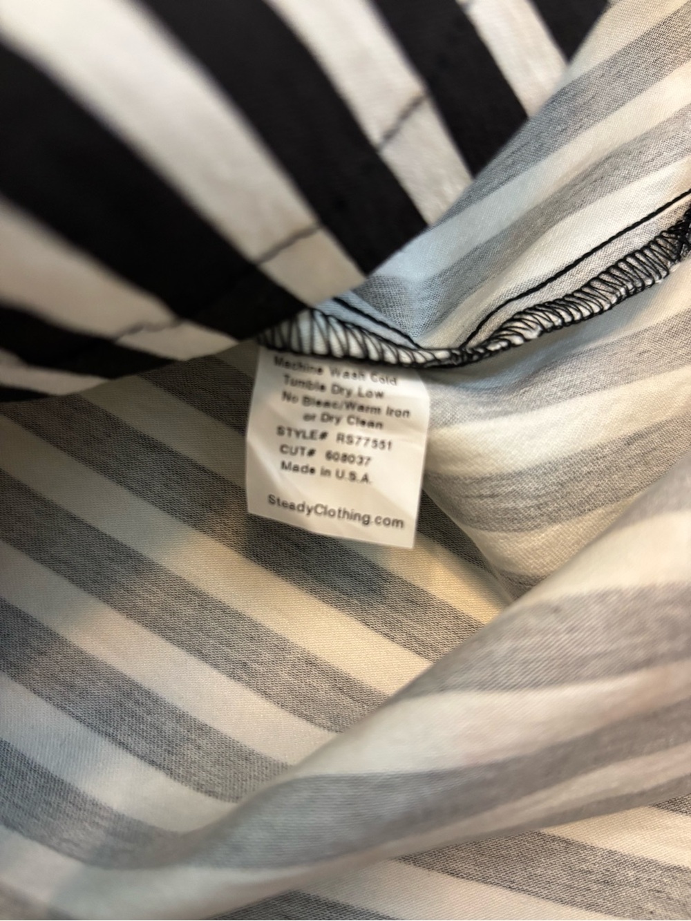 Rock Steady Black White Striped Sheath Wiggle Pinup Dress Size L - Picture 7 of 10
